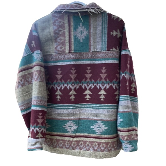 Boho Aztec print shacket M - Picture 6 of 7